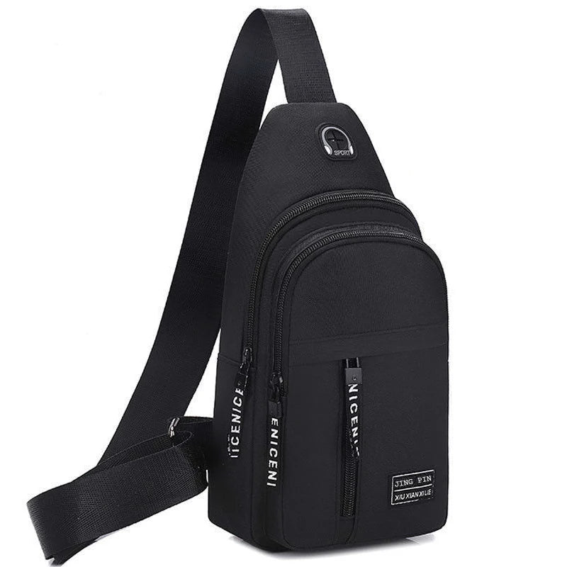 Travel Men's Handbags Multifunctional USB Chest Bag Designer Messenger Crossbody Bags Water-Proof Shoulder Bag Sports Back Pack