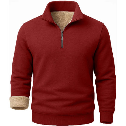 3 Pack Men's Long Sleeve Zip Thick Pullover Winter Warm Sherpa Lined TShirt Men Autumn Outdoor Heavyweight Sweatshirts US SIZE