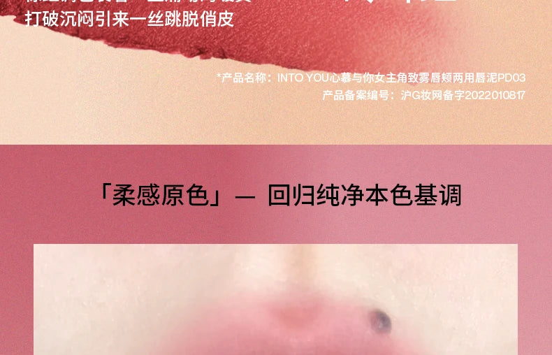 Into You Canned Lip Mud Matte Velvet Whitening Long lasting Lipstick Frost Lip Glaze Natural Bare Color