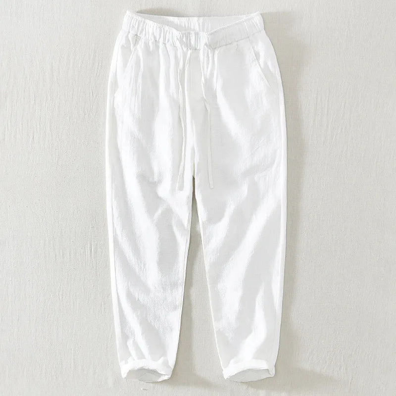 Summer New Casual Linen Ankle-length Pants for Men