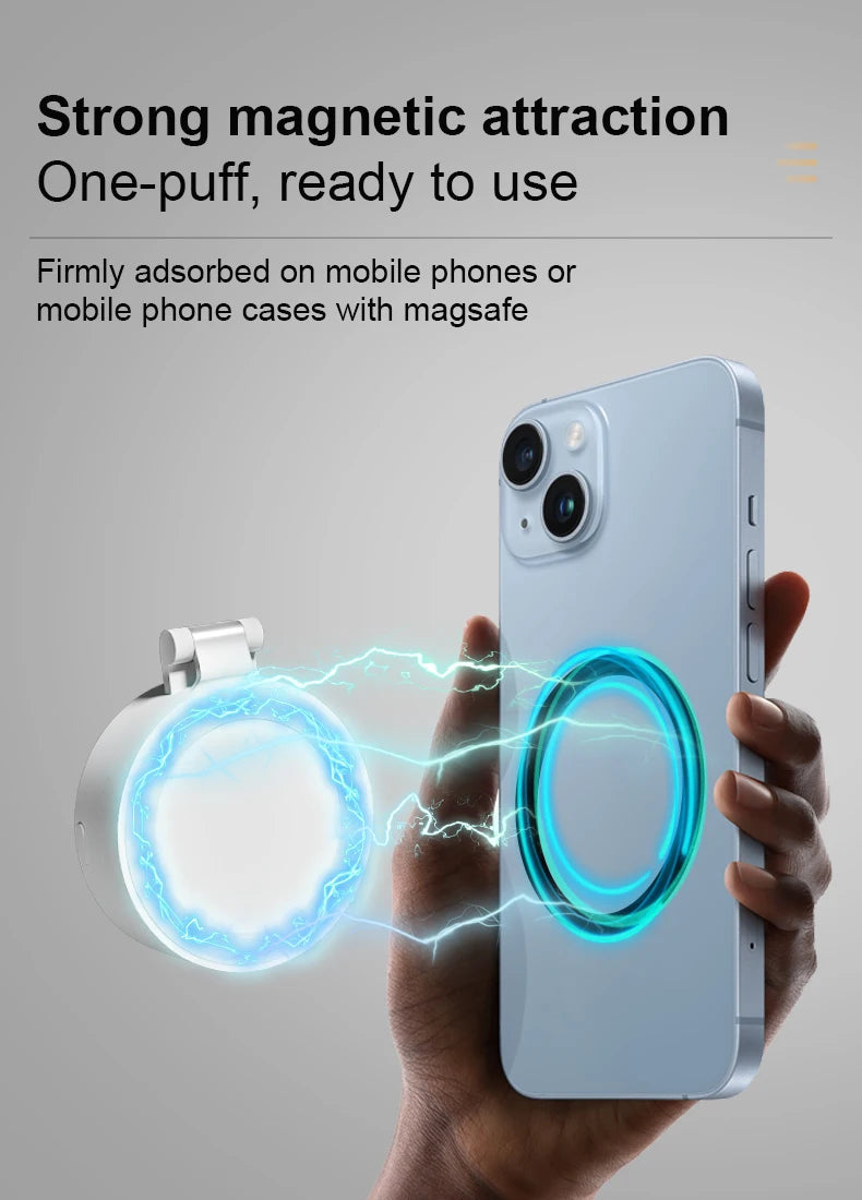 Portable Magnetic Beauty Light with Mirror, USB Rechargeable Selfie Light for Makeup