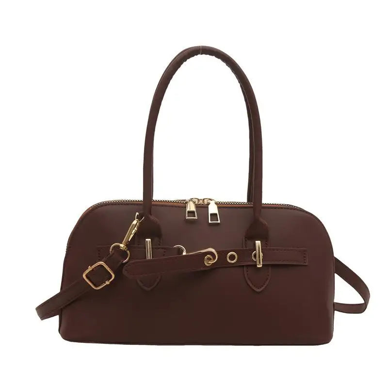 Women's Fashionable Handbag Retro Style Crossbody Bag For Commuting Soft PU Shoulder Bag[G32]