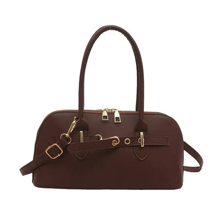 Women's Fashionable Handbag Retro Style Crossbody Bag For Commuting Soft PU Shoulder Bag[G32]