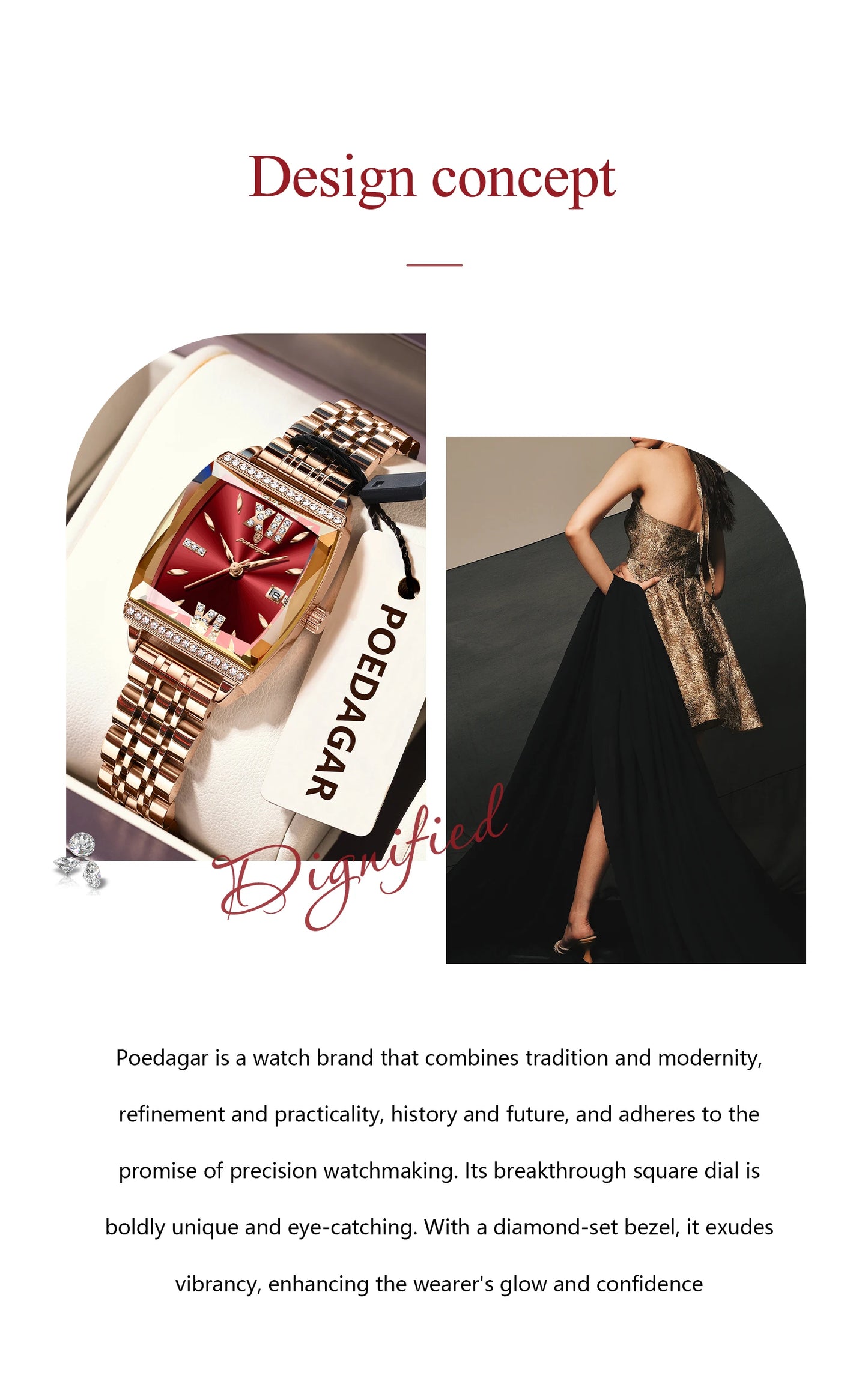 POEDAGAR Elegant Woman Watches High Quality Date Waterproof Luxury Ladies Watch Stainless Steel Casual Quartz Women's Wristwatch