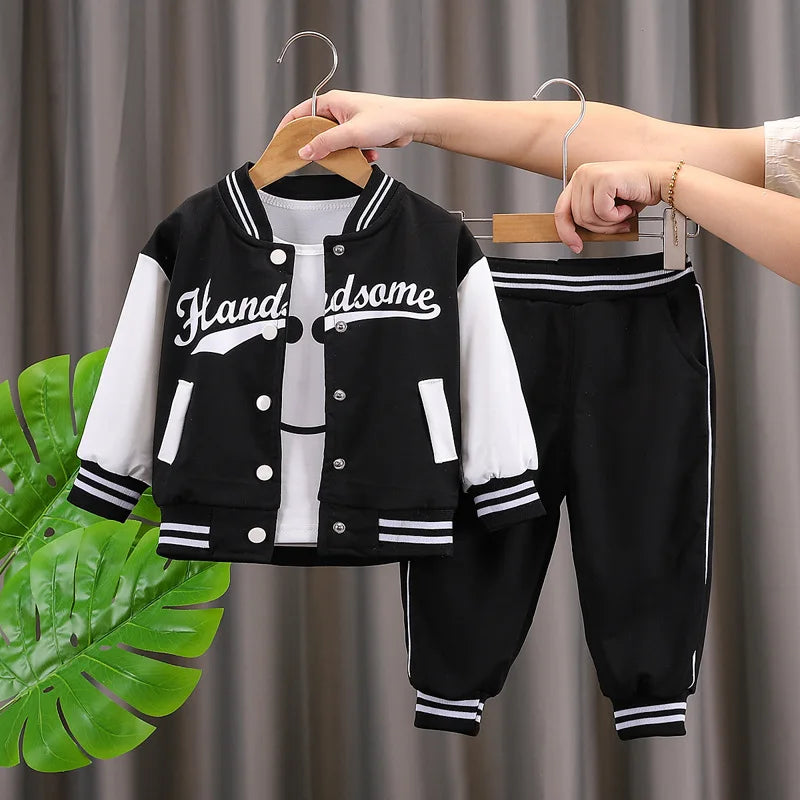 Baby Boys Girls Clothes stamp Cotton T-Shirt Pants 2Pcs/sets
