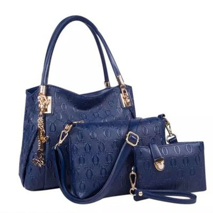 Women's Handbag 3-piece Set Women's Shoulder Bag Fashion Purse Vintage Leather Bag Large Capacity Handbag Inclined Shoulder Bag