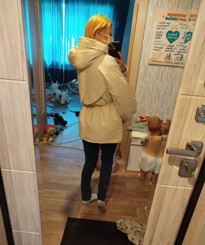 Detachable Pai Overcomes Women's Winter 2026 New Casual Down Cotton Thicken Hooded Coat Female loose Warm Wool Overcoat