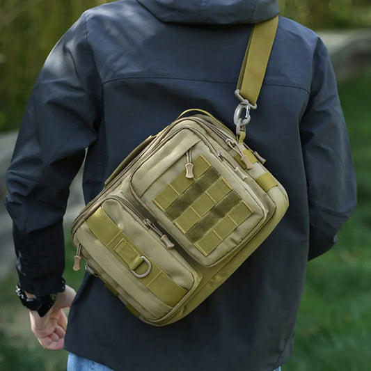 Trekking Tactical Handbags Shoulder Bag Camping for Man Hiking Travel Climbing Fishing Sling Crossbody Outdoor Weekend Molle Bag
