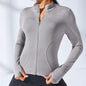 Women's Slim Fit Yoga Zip Jacket – Body Sculpting Short Sports Coat