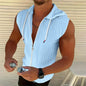 New Summer Sleeveless Zippered Jacquard Sportswear For Men 's