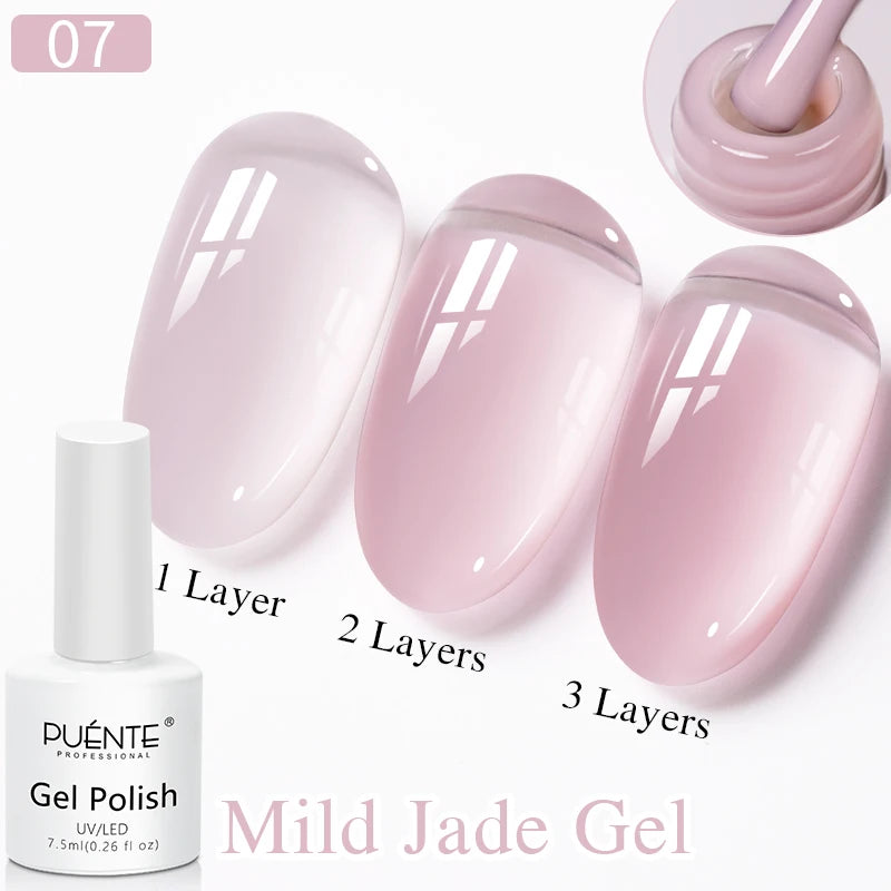 30ML Glitter Poly Nail Gel Hema Free Pink Glitter Acrylic Gel Finger Extension Nail Gel Semi-Permanent Nail Varnish For Manicure