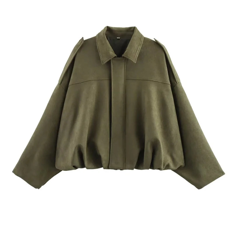Styledora Suede Oversized Jacket