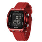 SMAEL Digital Watches Big Dial Rectangle Sport Watches LED Date 8108 Digital Watches 50m Waterproof Shockproof Men's Wristwatch