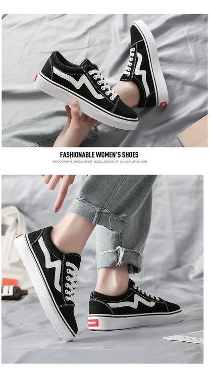 Women Outdoor Breathable Skateboarding Canvas Walking trainers Youth Students Flat Jogging Sneakers Low Upper White Shoes Tennis