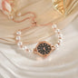 Exquisite Pearl Women Bracelet Quartz Watches Adjustable Strap Luxury Small Simple Octagonal Dial Ladies Wristwatch Gift