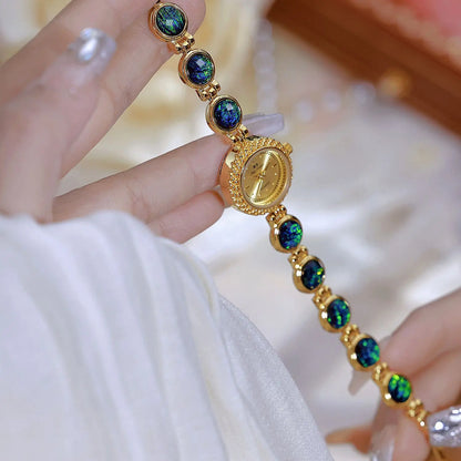 Gold Women Bracelet Watches Luxury Brand Dress Quartz Small Dial Ladies Wrist Watches Rhinestone Rose Gold Watches For Women