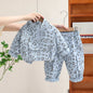 Baby Boys Girls Clothes stamp Cotton T-Shirt Pants 2Pcs/sets