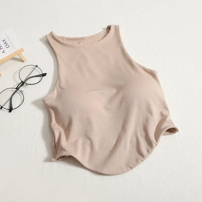 2025 Summer Women Top with Cups Comfortable U Sports Bra For Running Yoga Gym Tank Top Women's Crop Tops