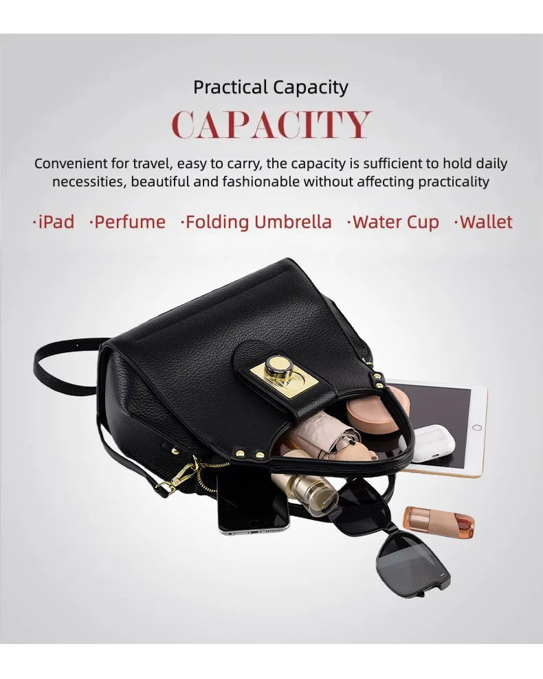 New Women's Handbags, Fashionable Tote Bags, High-End Shoulder Bags, Large-Capacity Commuter Bags, Simple and Versatile Casual Bags, Water-Resistant Crossbody Bags