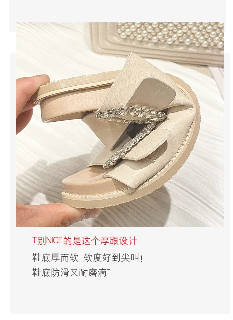 2026 Brand Rhinestone Buckle Sandals