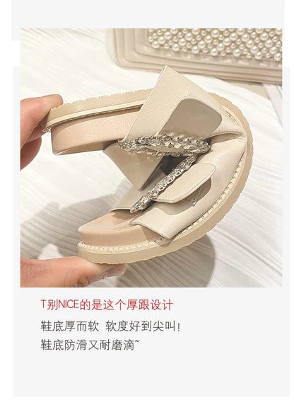 2026 Brand Rhinestone Buckle Sandals