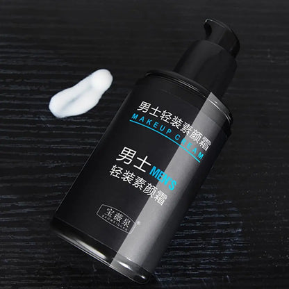 50g Men's Natural Makeup Cream Not Sticky Face Foundation Moisturizing Remove Darken Skin Care Gel Improve Shrink Pore Oil