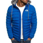 2026 casual outdoor winter men's warm zipper street business travel slim fit fashionable hooded jacket