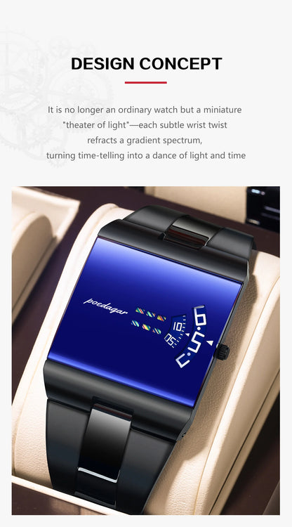 POEDAGAR Fashion Military Man Clock Waterproof Stainless Steel Elegant Man Wristwatch Quartz Business Men's Watches Reloj Hombre
