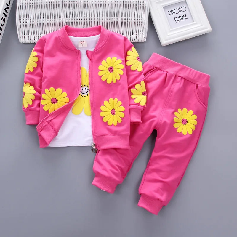 Baby Boys Girls Clothes stamp Cotton T-Shirt Pants 2Pcs/sets