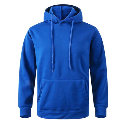 Unisex Casual Hoodie – Solid Color Pullover Sweatshirt