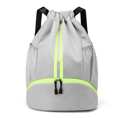 Sport Drawstring Backpack – Dry & Wet Separation Gym Bag