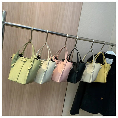 Bucket Handbags Women 2026 New Large Capacity Shoulder Crossbody Bags Luxury Designer Ladies Texture Leatrher Tote Bags
