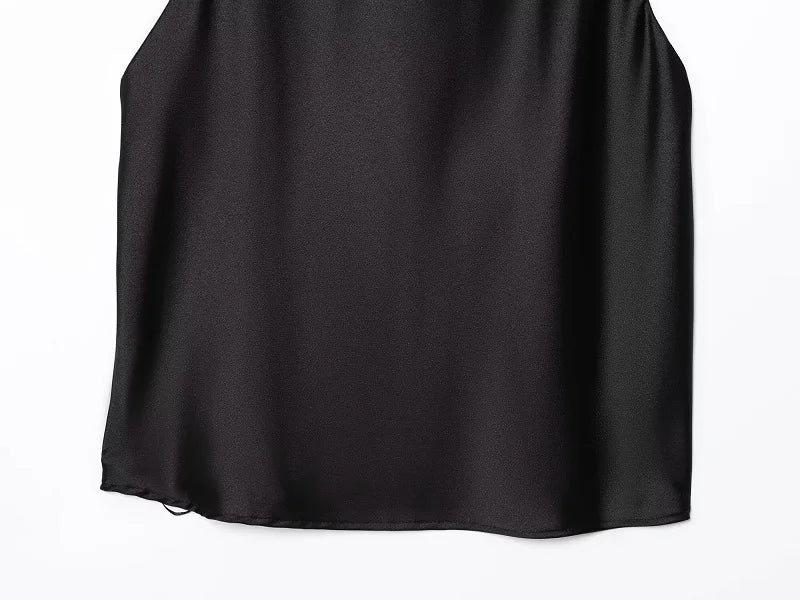 Styledora Satin Halter Top
