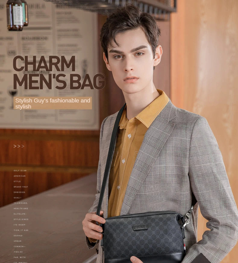 GOLF single shoulder bag man hand bag  business presbyopic restoring ancient ways his satchel envelope hand caught