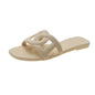 Designer mulher chinelos planos sandálias de cor doce casual chinelos de fundo verão sandálias femininas novos sapatos para mulher