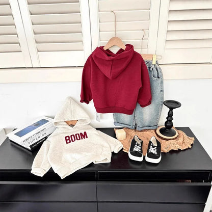 New Kids Hoodie with Letter Print Boys Girls