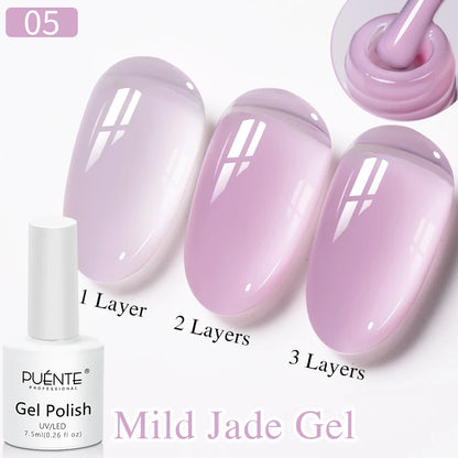 30ML Glitter Poly Nail Gel Hema Free Pink Glitter Acrylic Gel Finger Extension Nail Gel Semi-Permanent Nail Varnish For Manicure