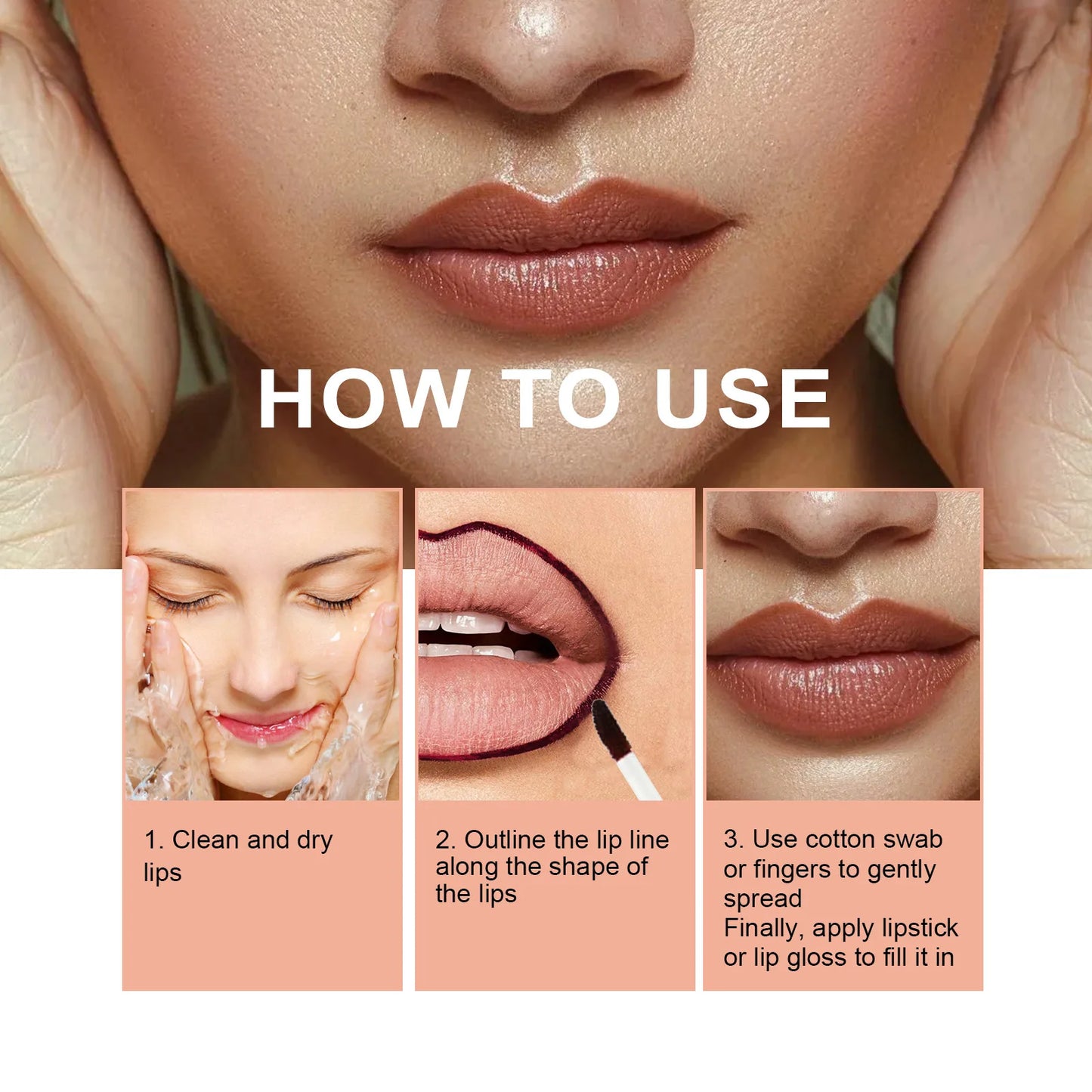 Peel Off Lipsticks Waterproof Brown Contour Tear-off Lip Liner Long Lasting Matte Lip Tint Tattoo Sexy Red Lipgloss Makeup Girls