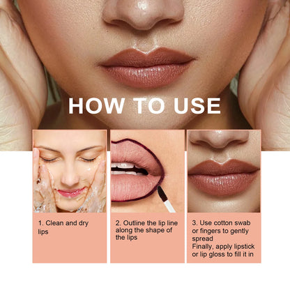Peel Off Lipsticks Waterproof Brown Contour Tear-off Lip Liner Long Lasting Matte Lip Tint Tattoo Sexy Red Lipgloss Makeup Girls