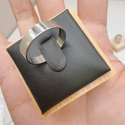 Wooden Ring Display Stand Rings Organizer Jewelry Holder Jewelry Show Props Jewelry Box Packaging Leather And Velvet Case