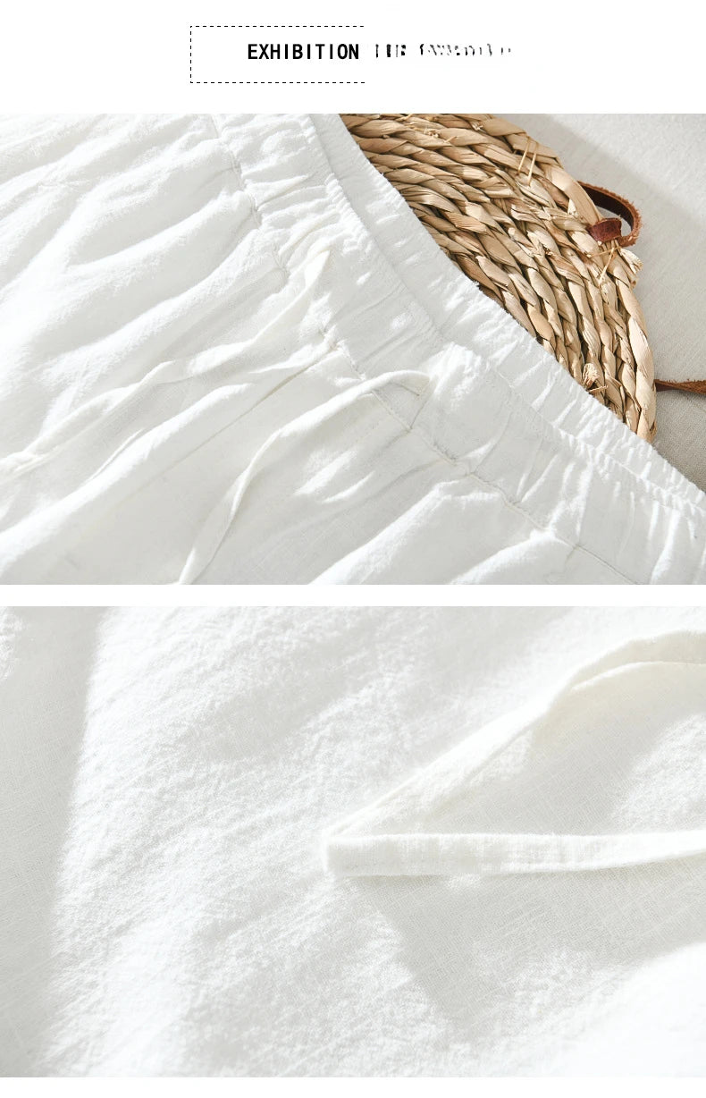 Summer New Casual Linen Ankle-length Pants for Men