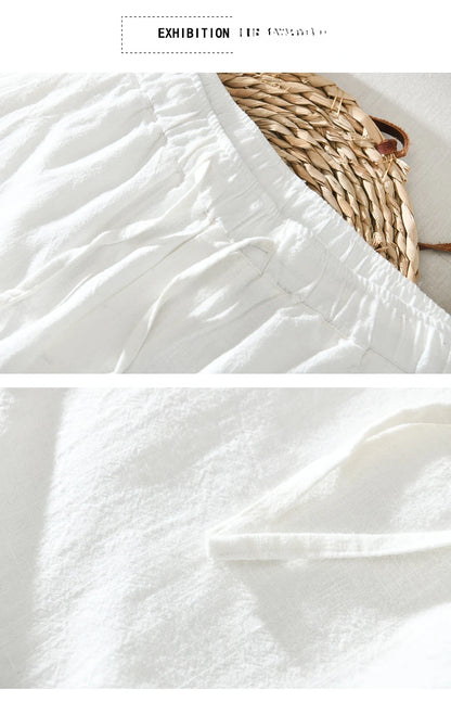Summer New Casual Linen Ankle-length Pants for Men