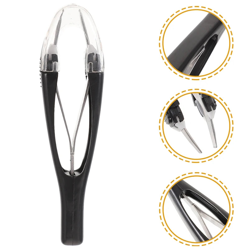 【Eyebrow Tweezer Automatic Retratable Face Hair Beard Removal Stainless Steel Anti Rust Beauty Hair Puller Makeup Tool】