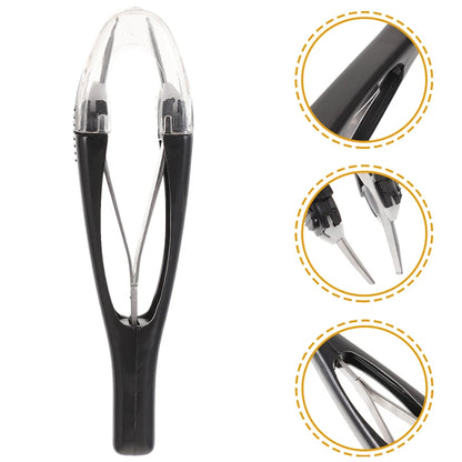 【Eyebrow Tweezer Automatic Retratable Face Hair Beard Removal Stainless Steel Anti Rust Beauty Hair Puller Makeup Tool】