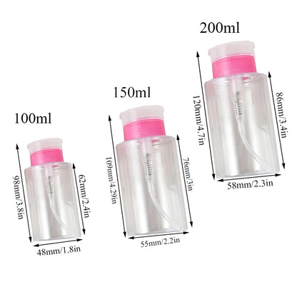 100/180ML Transparent Soap Empty Pump Bottle Gel Shampoo Toner Dispenser Portable Liquid Storage Container Bathroom Accessories
