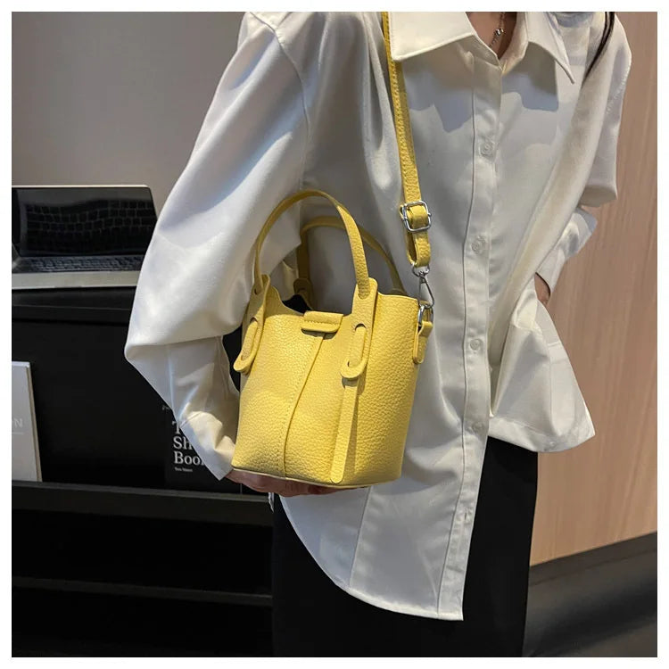 Bucket Handbags Women 2026 New Large Capacity Shoulder Crossbody Bags Luxury Designer Ladies Texture Leatrher Tote Bags