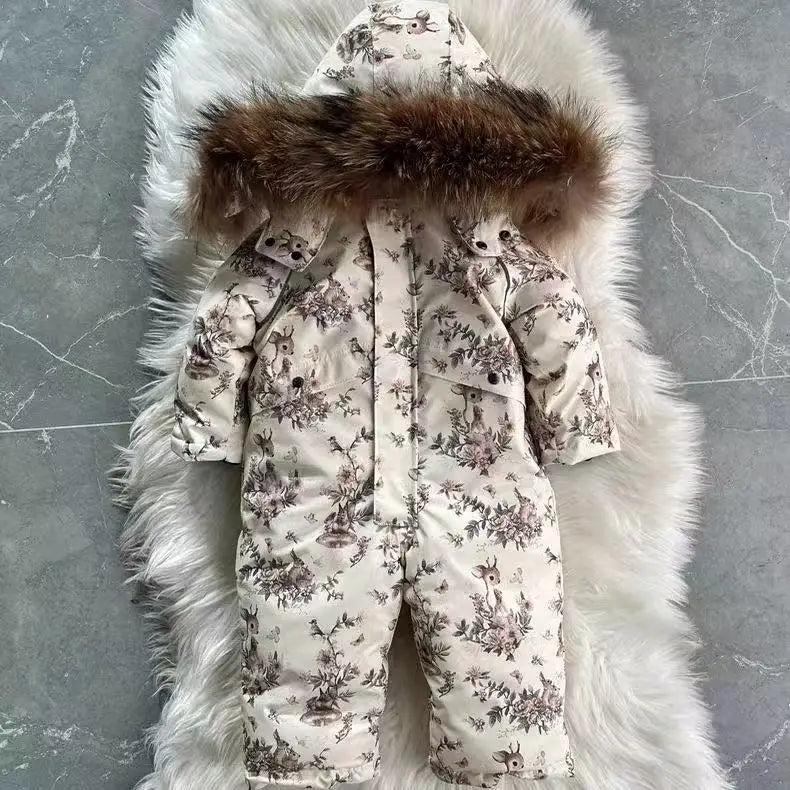 New -30 Winter Baby Rompers Thickness  Infant Jumpsuit