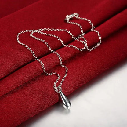 925 Sterling Silver classic Water drop Bracelet necklace earrings rings Jewelry sets for women Fashion Party wedding gifts
