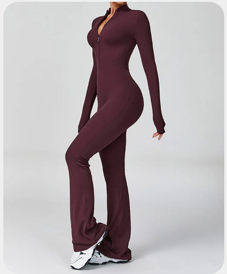 Women's Yoga Onesie Jumpsuit – Long Sleeve Cloud-Feel Sport Tights