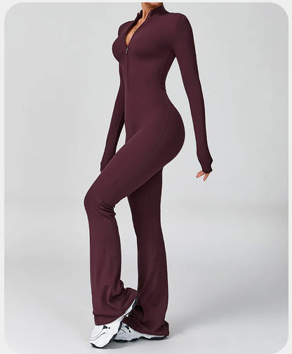 Women's Yoga Onesie Jumpsuit – Long Sleeve Cloud-Feel Sport Tights